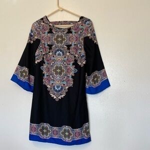 One Love Clothing Los Angeles boho vibing multi color lined dress small